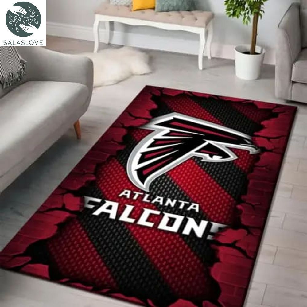 Atlanta Falcons Living Room Rug, Football Team Living Room Rug, FootBall Fan Gifts