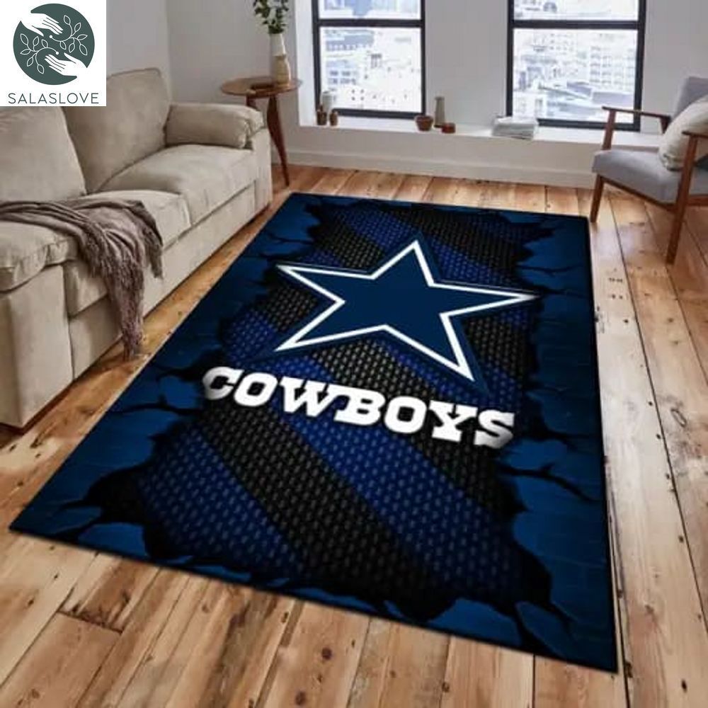 Dallas Cowboys Living Room Rug, Football Team Living Room Rug, FootBall Fan Gifts