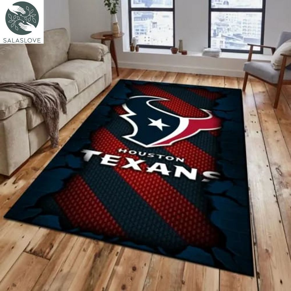 Houston Texans Living Room Rug, Football Team Living Room Rug, FootBall Fan Gifts