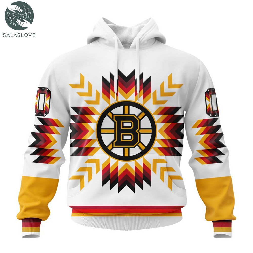 NHL Boston Bruins Special Design With Native Pattern Hoodie