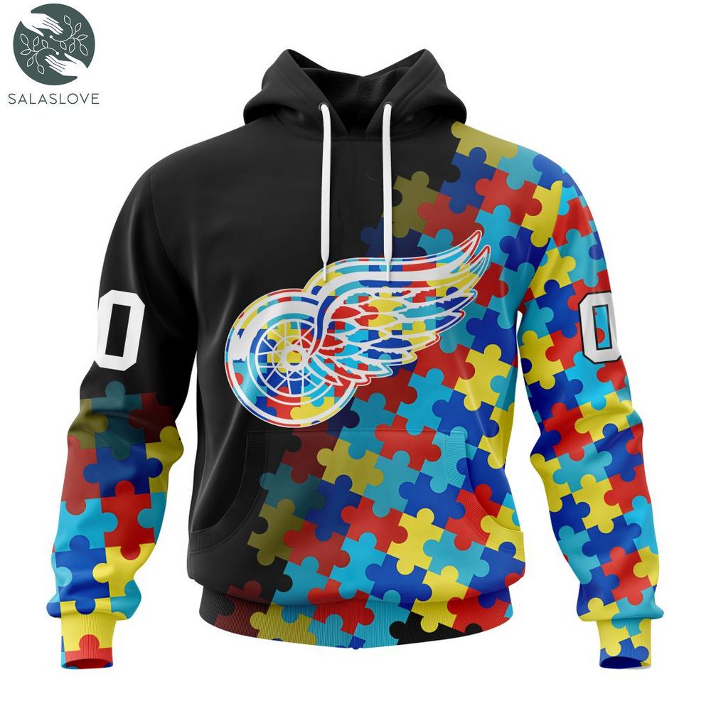 NHL Detroit Red Wings Special Autism Awareness Design Hoodie