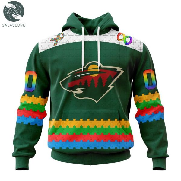 NHL Minnesota Wild Special Autism Awareness Design Hoodie