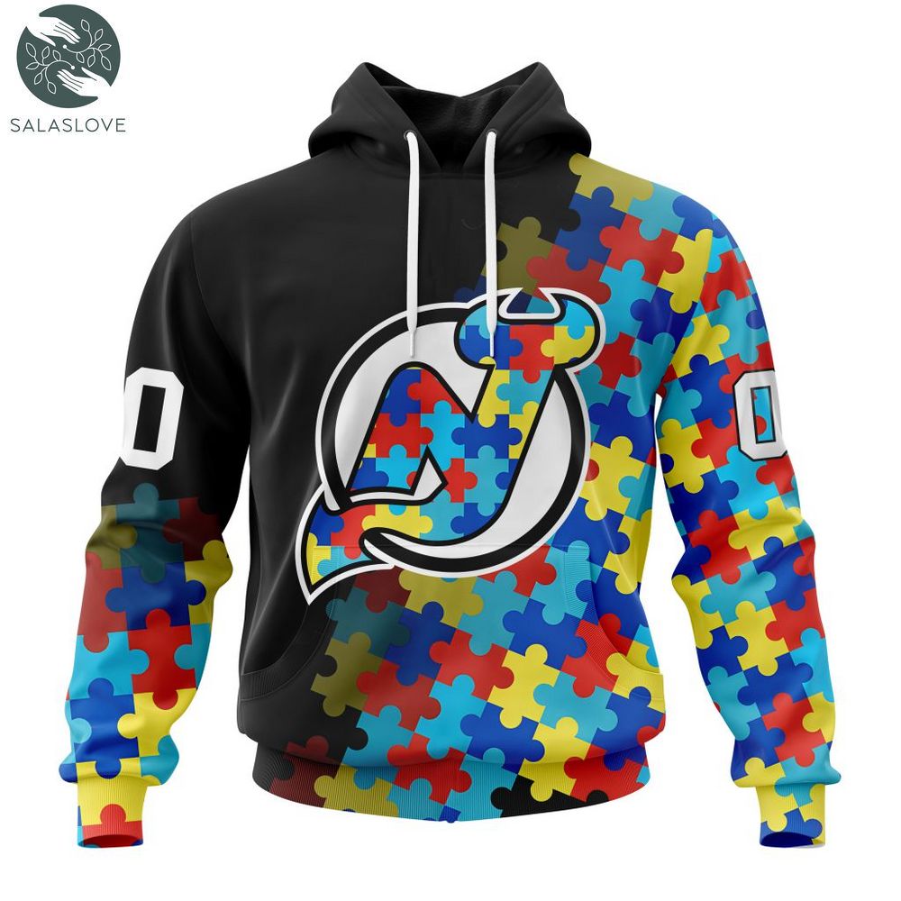 NHL New Jersey Devils Special Autism Awareness Design Hoodie
