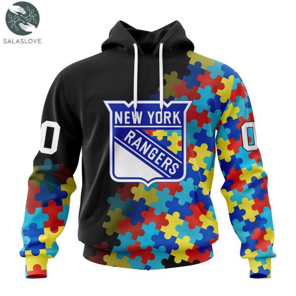 NHL New York Rangers Special Autism Awareness Design Hoodie
