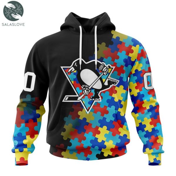 NHL Pittsburgh Penguins Special Autism Awareness Design Hoodie