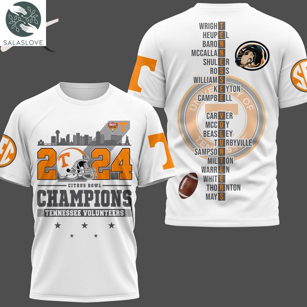 2024 Citrus Bowl Champions Tennessee Volunteers 3D T-Shirt HT150104

