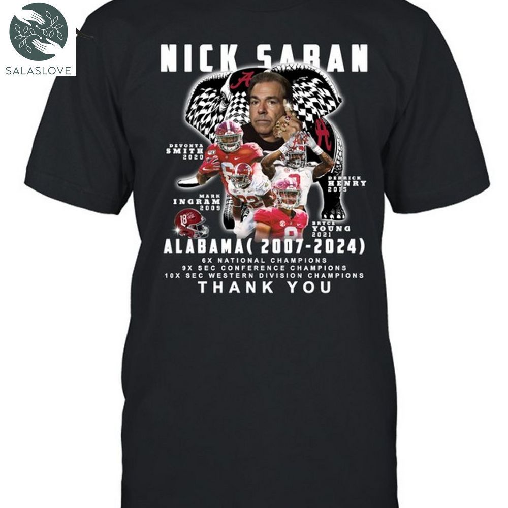 Nick Saban Alabama 2007 – 2024 Thank You T-Shirt HT150116

        
 
<figcaption>Nick Saban Alabama 2007 – 2024 Thank You T-Shirt HT150116</p>
</figcaption></figure>
<div style=