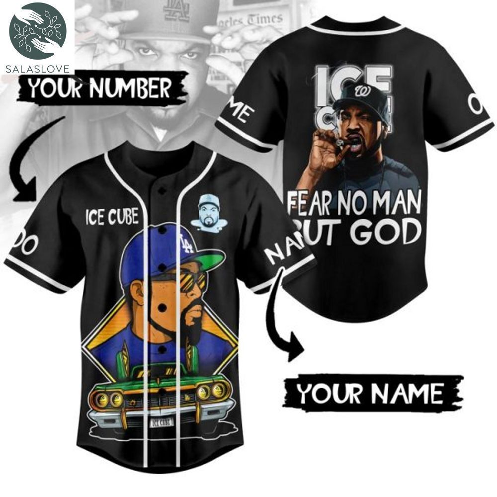 Personalized Ice Cube Fear No Man But God Baseball Jersey HT190117

