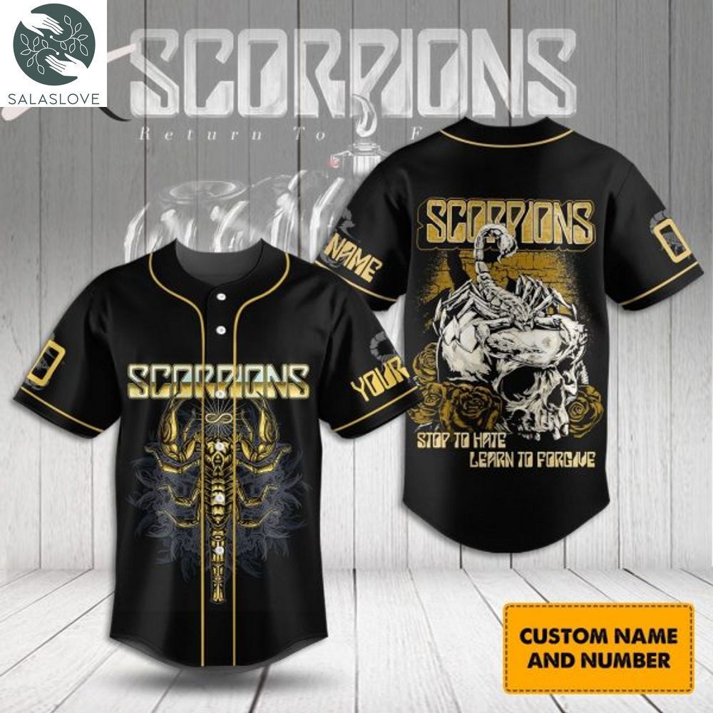 Personalized Scorpions Return To Forever Stop To Hate Learn To Forgive Baseball Jersey HT200114

