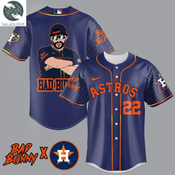 Bad Bunny Astros Space Baseball Jersey

