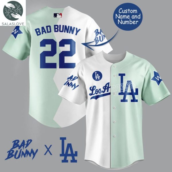 Bad Bunny Dodgers Baseball Jersey Personalized