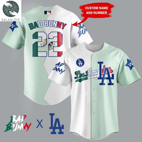 Bad Bunny Dodgers Baseball Jersey Special Personalized

