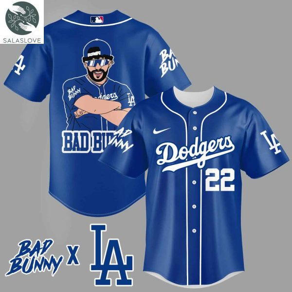 >Bad Bunny LA Dodgers Baseball Jersey</p>
<p>“></a><figcaption>>Bad Bunny LA Dodgers Baseball Jersey</p>
</figcaption></figure>
<div style=