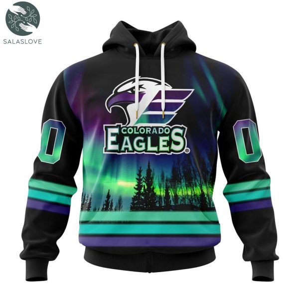 AHL Colorado Eagles Special Design With Northern Lights Hoodie