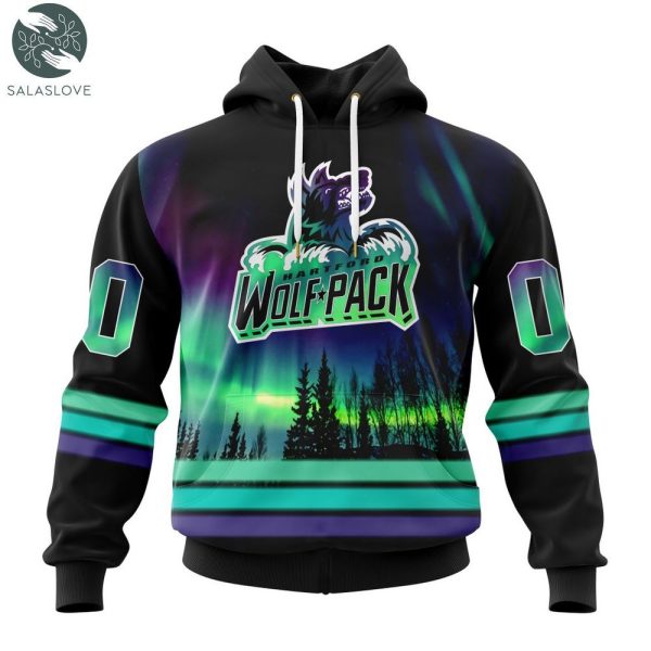 AHL Hartford Wolf Pack Special Design With Northern Lights Hoodie