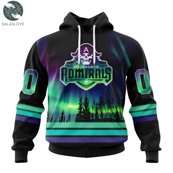 AHL Utica Comets Special Design With Northern Lights Hoodie