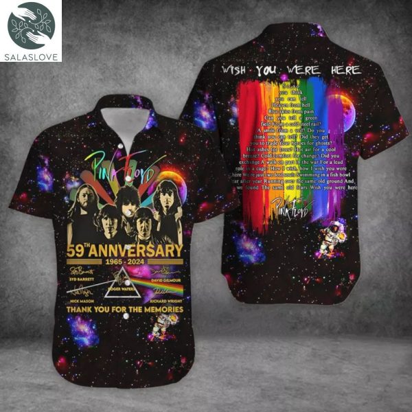 Pink Floyd 59th Anniversary 1965-2024 Thank You For The Memories Hawaiian Shirt
