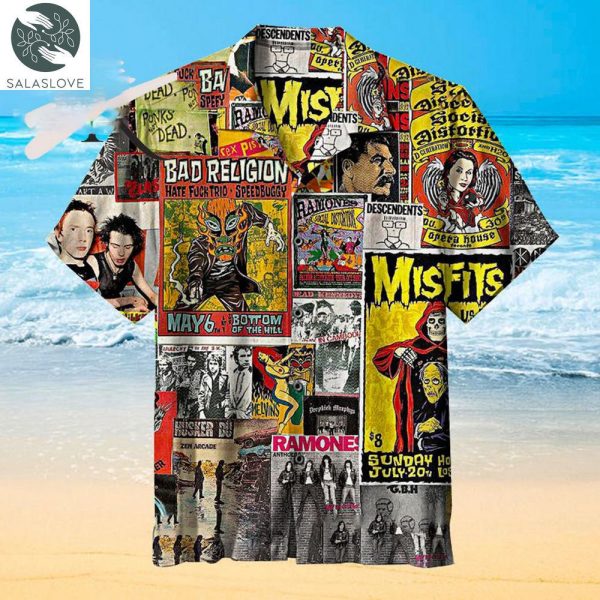 Punk-Rock-Collage Hawaiian Shirt
